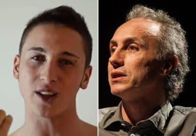 MARCO TRAVAGLIO E IL FIGLIO IN TV E IL WEB IMPAZZISCE