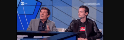 Gianni Morandi con Fabio Rovazzi a «Che tempo che fa»