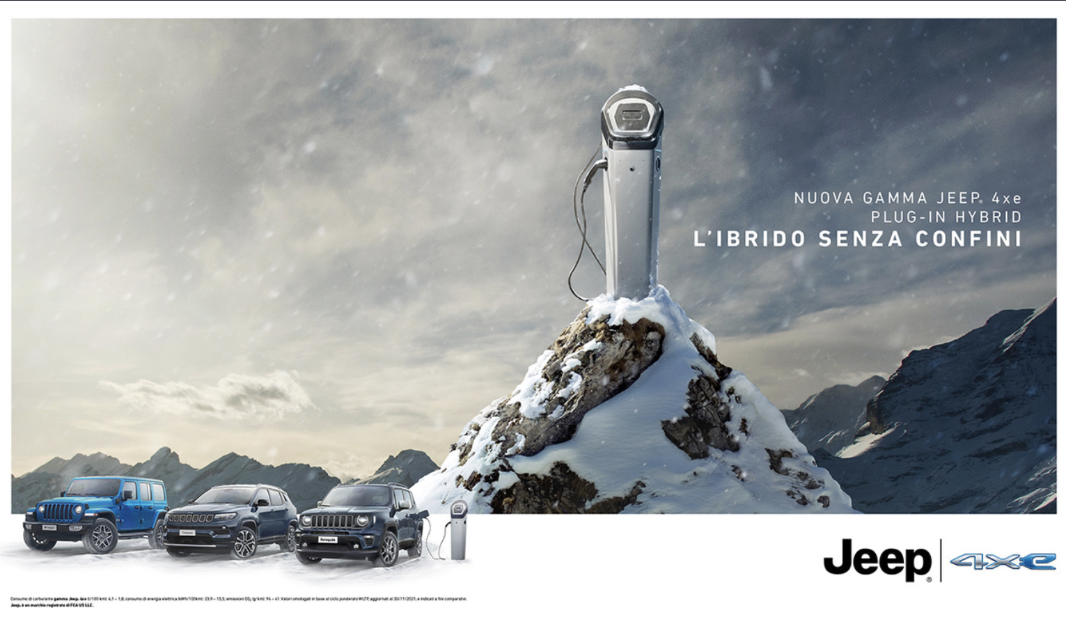 JEEP® 4xe Protagonista della montagna nella nuova campagna OOH firmata da Leo Burnett Torino