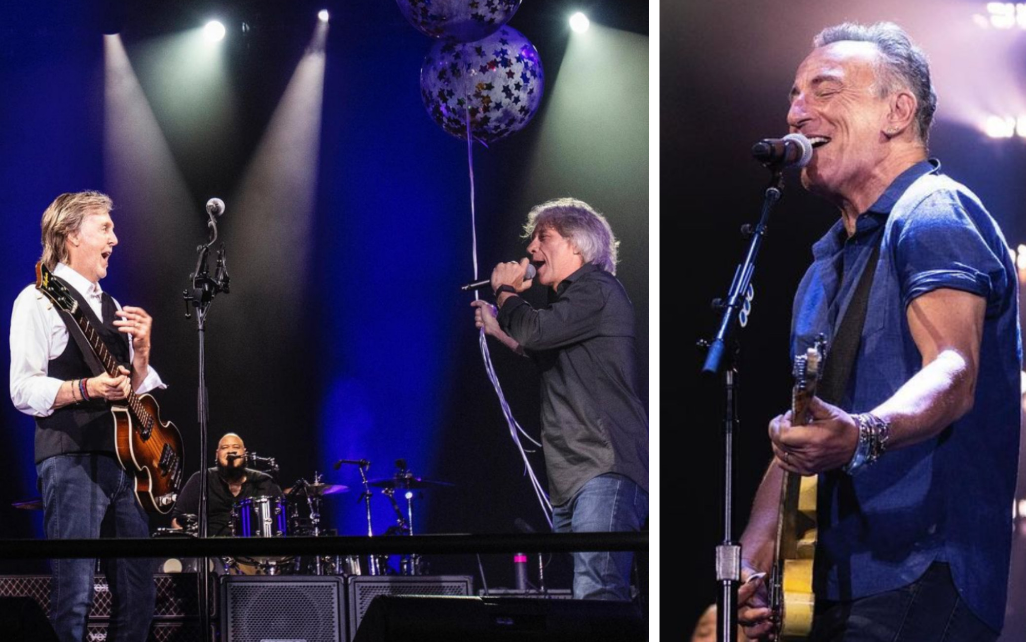 Jon Bon Jovi e Bruce Springsteen raggiungono Paul McCartney sul palco a fine tour