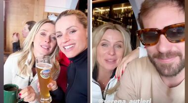 Michelle Hunziker, vacanze sulla neve con Tomaso Trussardi e spunta l’amica Serena Autieri