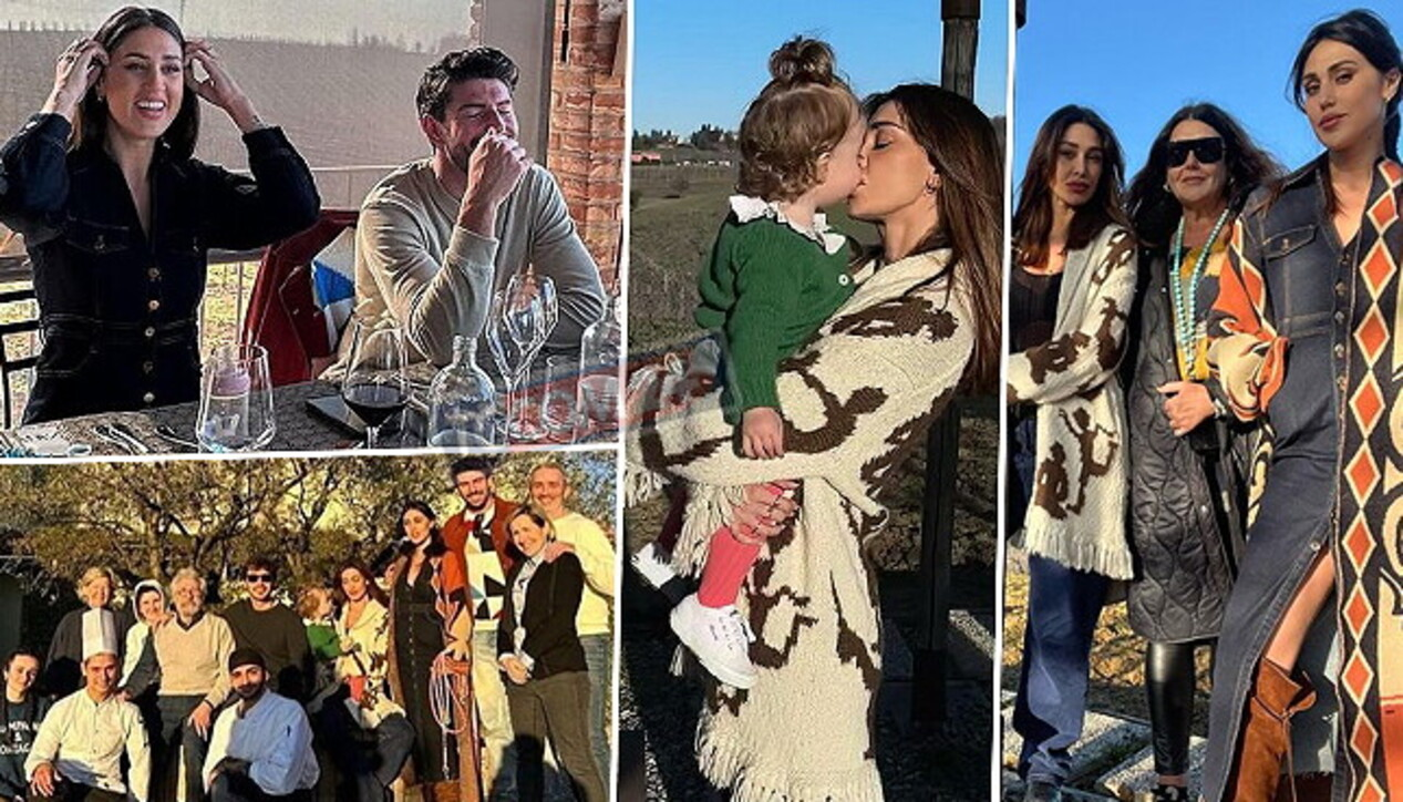 Belen Rodriguez e Stefano De Martino in campagna, ecco il clan