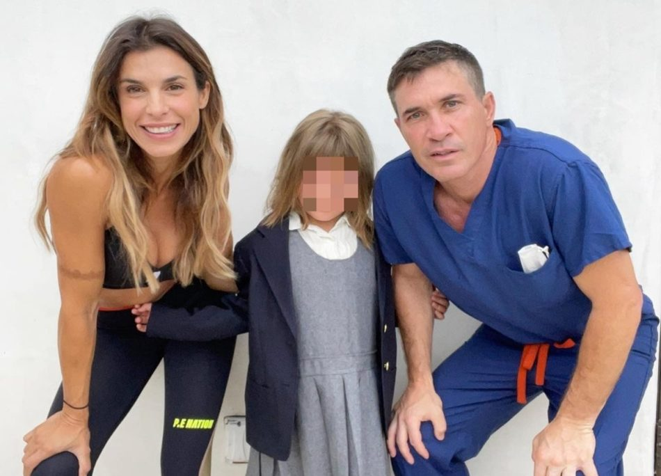 Elisabetta Canalis in buoni rapporti con Brian Perri, insieme con la figlia