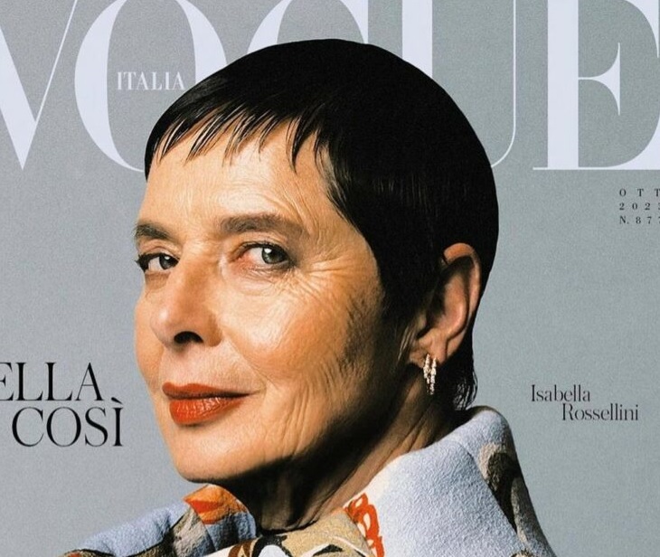 Isabella Rossellini posa per Vogue Italia: “grazie per avermi lasciato le rughe”