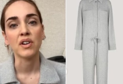 Chiara Ferragni, è sold out la tuta grigia indossata nel video di scuse per il caso pandoro